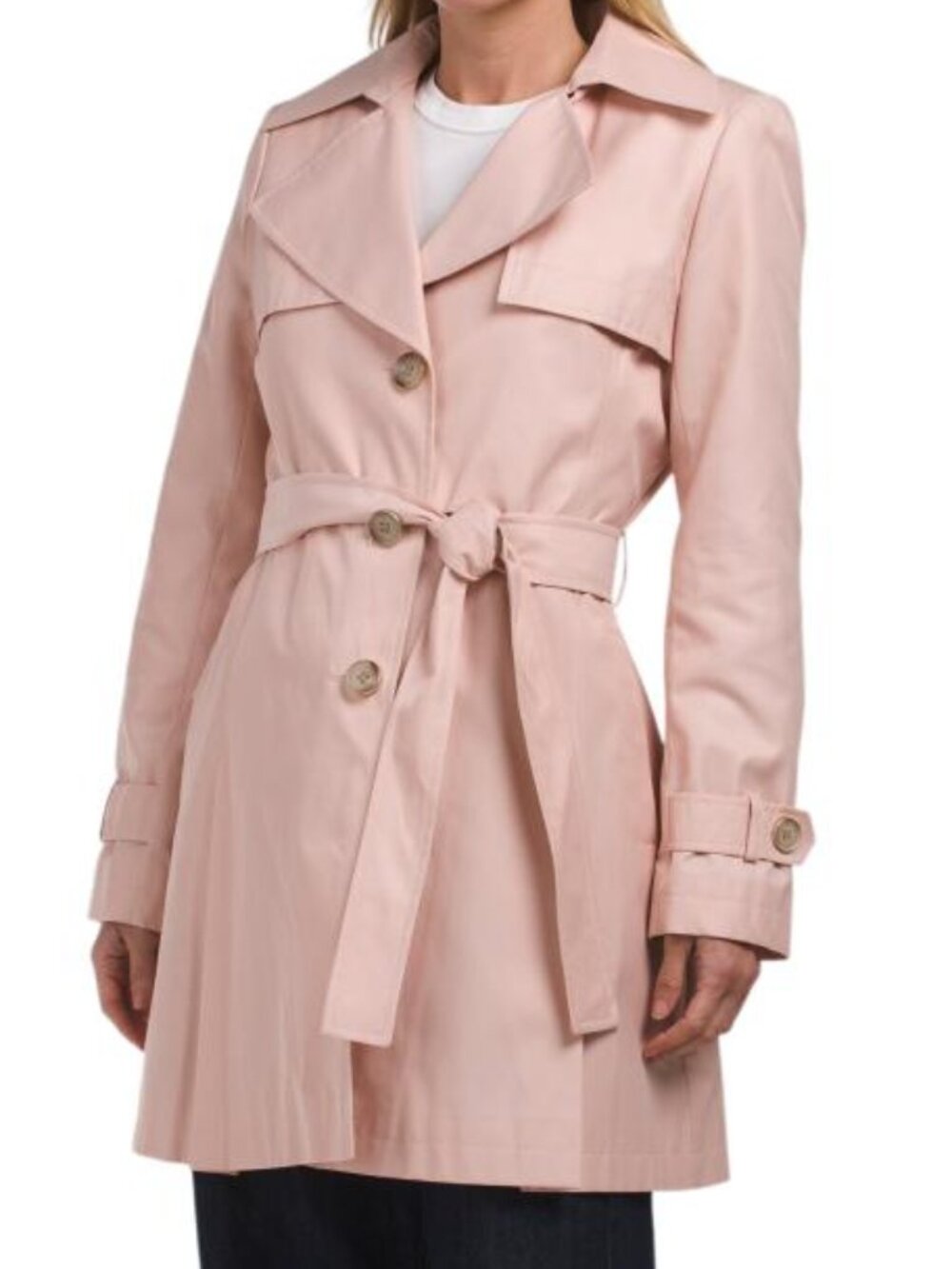 VIA SPIGA Belted Single Breasted Trench Coat